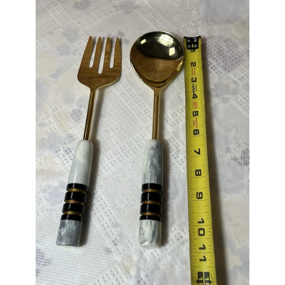 tiramisu Gold Plated Metal & Resin Salad Set 2 Pieces